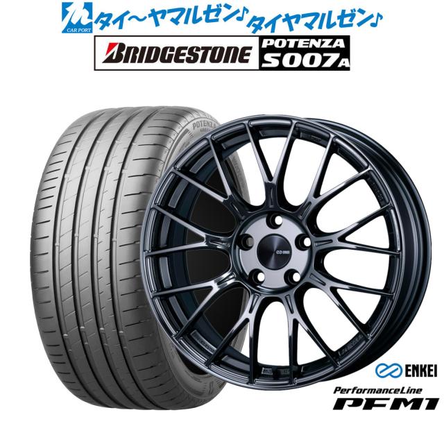 エンケイ PFM1 18インチ 7.5J ブリヂストン POTENZA ポテンザ S007A 225/40R18 サマータイヤ ホイール4本セット 162,950円