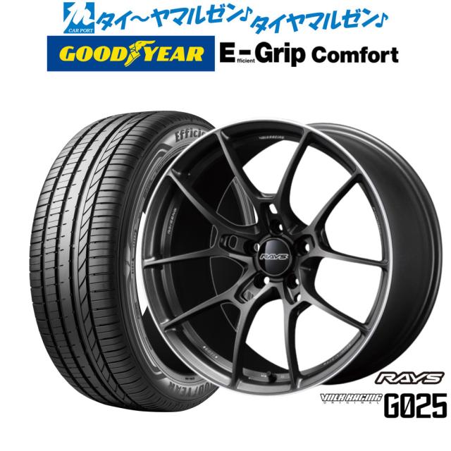 レイズ ボルクレーシング G025 19インチ 8.0J グッドイヤー エフィシエント グリップ コンフォート 235/40R19 サマータイヤ ホイール4本セット