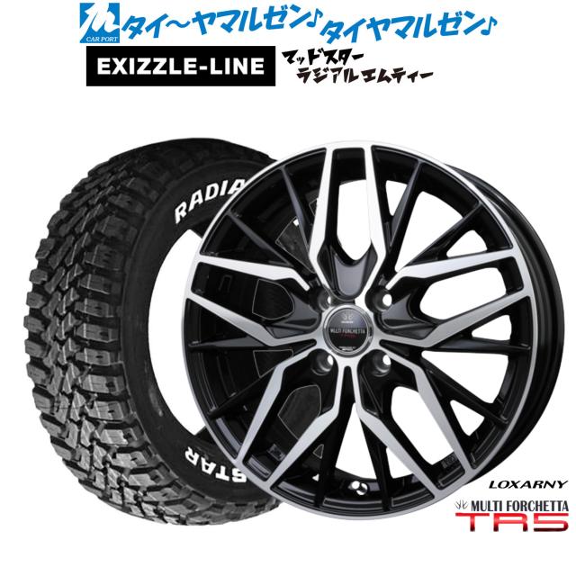 BADX ロクサーニ マルチフォルケッタ TR5 14インチ 4.5J エクシズルライン MUDSTAR マッドスター RADIAL(ラジアル) M/T 165/65R14 サマータイヤ ホイール4本セット