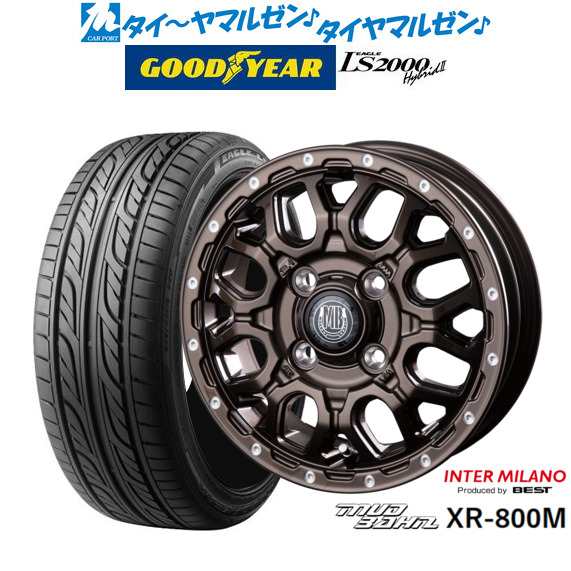 インターミラノ マッドバーン XR-800M 14インチ 4.5J グッドイヤー イーグル LS2000 ハイブリッド2(HB2) 155/55R14 サマータイヤ ホイー