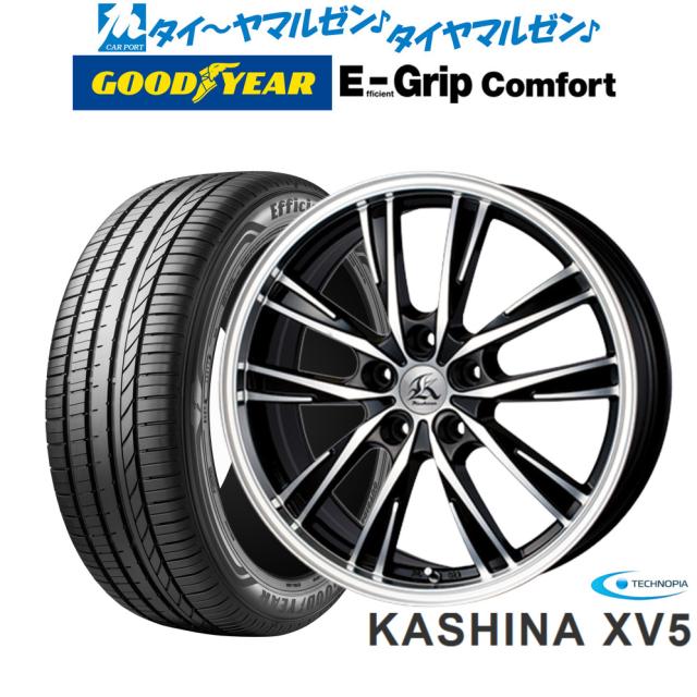 タイヤホイール テクノピア カシーナ XV-5 18インチ 7.5J グッドイヤー エフィ