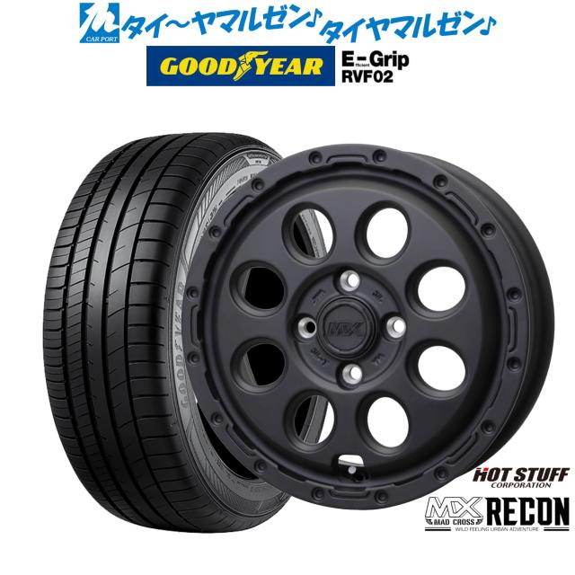 ホットスタッフ マッドクロス リーコン 14インチ 5.0J グッドイヤー エフィシエント グリップ RVF02 165/65R14 サマータイヤ ホイール4本セット