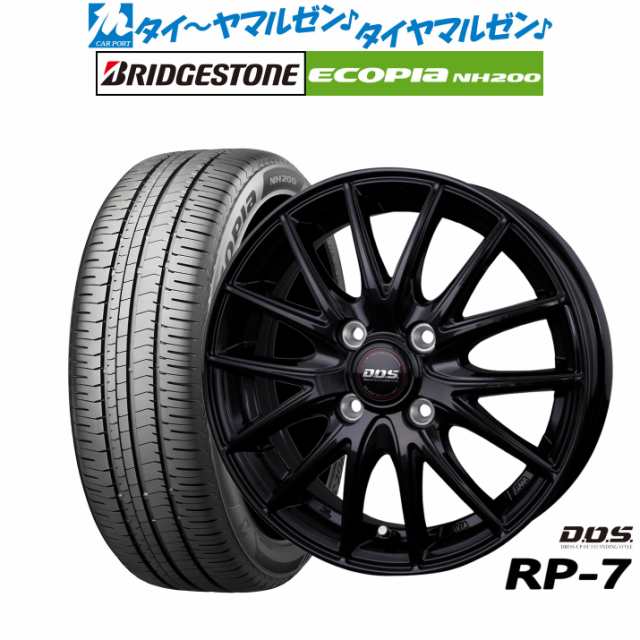 BADX DOS(DOS) RP-7 14インチ 5.5J ブリヂストン ECOPIA エコピア NH200 185/70R14 サマータイヤ ホイール4本セット