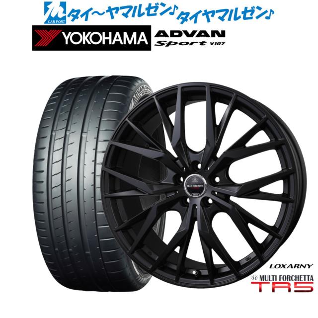 BADX ロクサーニ マルチフォルケッタ TR5 Black Edition 19インチ 8.0J ヨコハマ ADVAN アドバン Sport (V107) 235/40R19 サマータイヤ ホイール4本セット