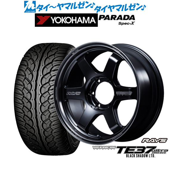 レイズ ボルクレーシング TE37 ウルトラ LARGE P.C.D Black Shadow LTD. 22インチ 9.0J ヨコハマ PARADA パラダ Spec-X 285/45R22 サマータイヤ ホイール4本セット