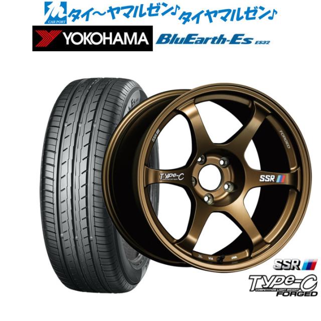 タナベ SSR Type-C FORGED 18インチ 7.5J ヨコハマ BluEarth-ES ブルーアースイーエス ES32 225/40R18 サマータイヤ ホイール4本セット