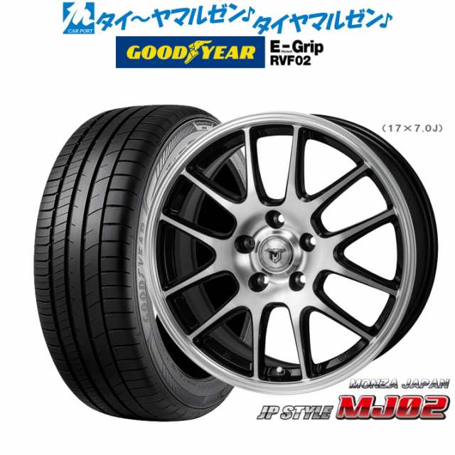 サマータイヤ ホイール4本セット モンツァ JP STYLE MJ02 ブラックメタリック/ポリッシュ 16インチ 6.5J グッドイヤー エフィシエント グ