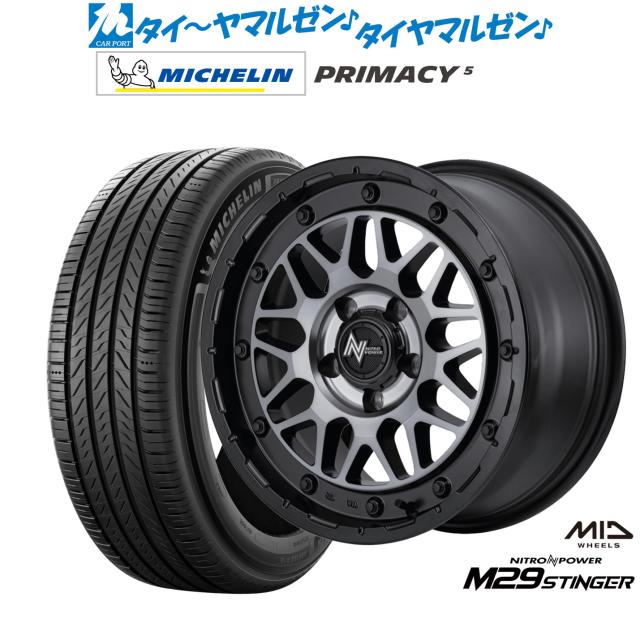 MID ナイトロパワー M29 スティンガー 18インチ 7.0J ミシュラン プライマシー プライマシー5 225/60R18 サマータイヤ ホイール4本セット