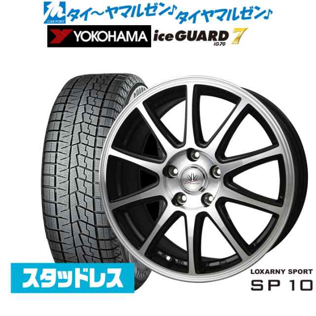 BADX ロクサーニスポーツ SP10 16インチ 6.5J ヨコハマ アイスガード IG70 205/60R16 スタッドレスタイヤ ホイール4本セット