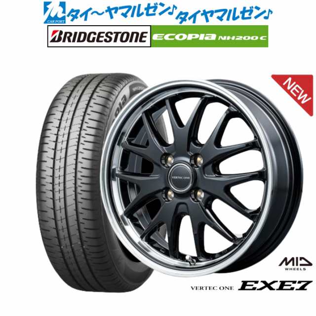 MID ヴァーテック ワン EXE7 14インチ 4.5J ブリヂストン ECOPIA エコピア NH200C 165/55R14 サマータイヤ ホイール4本セット