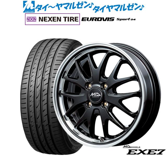 MID ホイールズ EXE7 14インチ 4.5J NEXEN ネクセン ロードストーン ユーロビズ Sport 04 165/60R14 サマータイヤ ホイール4本セット