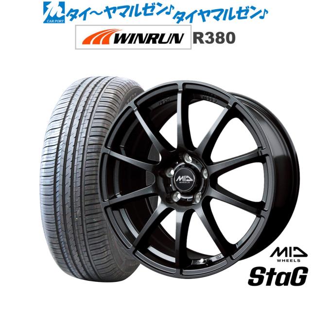 MID ホイールズ スタッグ 16インチ 6.5J WINRUN ウインラン R380 215/65R16 サマータイヤ ホイール4本セット