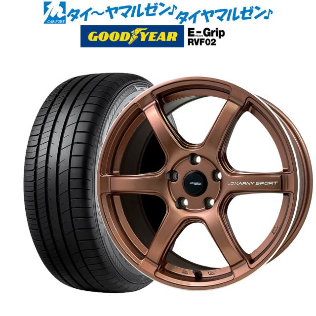 BADX ロクサーニスポーツ GT-06R 18インチ 8.0J グッドイヤー エフィシエント グリップ RVF02 215/45R18 サマータイヤ ホイール4本セット