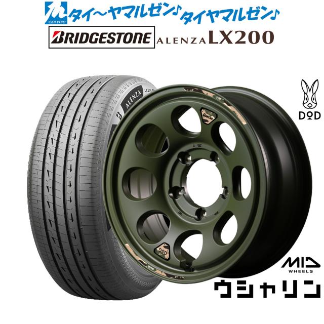 MID ホイールズ DOD ウシャリン 16インチ 6.0J ブリヂストン ALENZA アレンザ LX200 215/70R16 サマータイヤ ホイール4本セット
