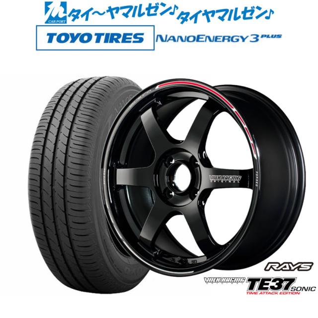 レイズ ボルクレーシング TE37 SONIC(ソニック) TIME ATTACK EDITION 16インチ 6.0J トーヨータイヤ NANOENERGY ナノエナジー 3プラス  195/55R16 サマータイヤ ホイール4本セット