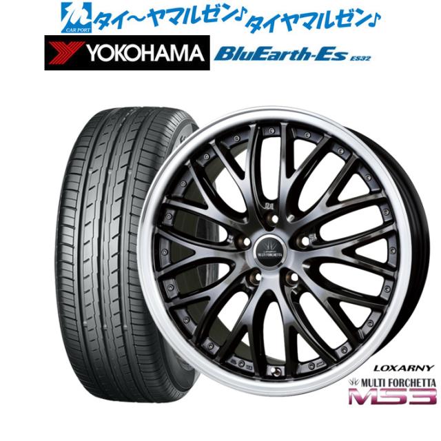 BADX ロクサーニ マルチフォルケッタ MS3 18インチ 7.5J ヨコハマ BluEarth-ES ブルーアースイーエス ES32 215/45R18 サマータイヤ ホイール4本セット