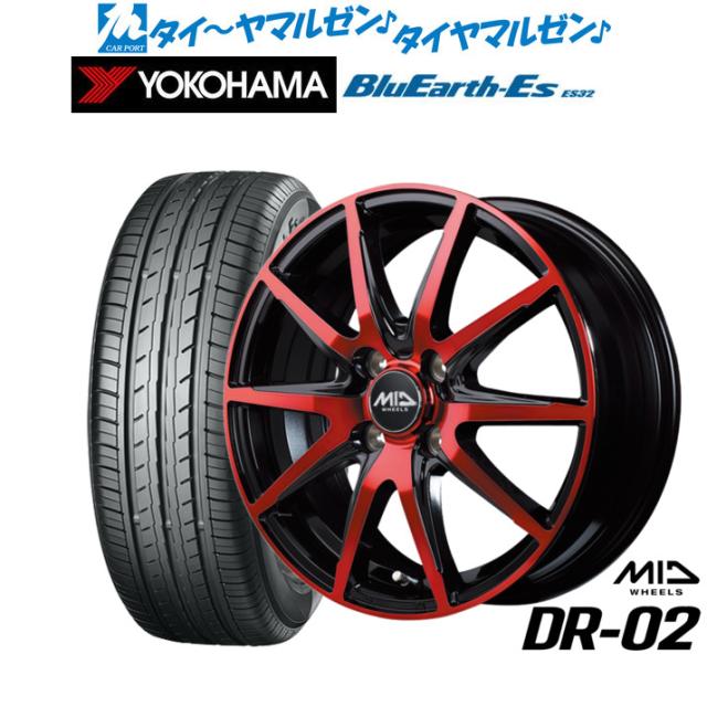MID ホイールズ DR-02 15インチ 4.5J ヨコハマ BluEarth-ES ブルー 