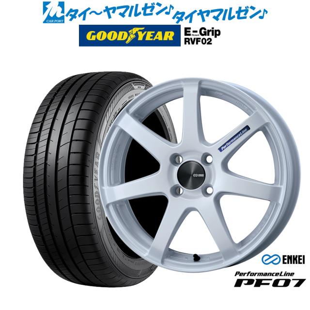 エンケイ PF07 パールホワイト 15インチ 5.0J グッドイヤー エフィシエント グリップ RVF02 165/60R15 77H サマータイヤ ホイール4本セット