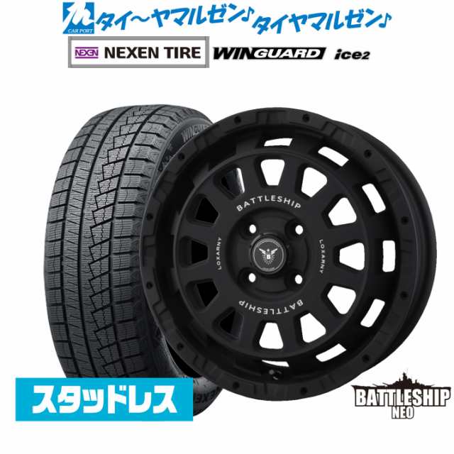 BADX ロクサーニ バトルシップ NEO(ネオ)(4-100) 14インチ 4.5J NEXEN ネクセン WINGUARD ウインガード ice 2 155/65R14 スタッドレスタ