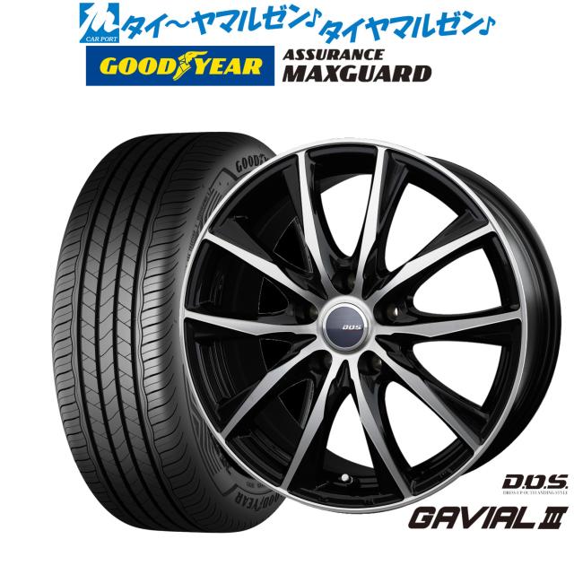 BADX D,O,S(DOS) ガビアルIII 17インチ 7.0J グッドイヤー ASSURANCE アシュアランス MAXGUARD 215/50R17 サマータイヤ ホイール4本セット