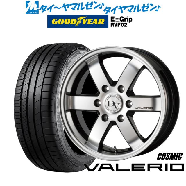 コスミック ディアヴォレット ヴァレリ ブラックポリッシュ 16インチ 6.5J グッドイヤー エフィシエント グリップ RVF02 215/65R16 98H サマータイヤ ホイール4本セット サマータイヤ・ホイールセット