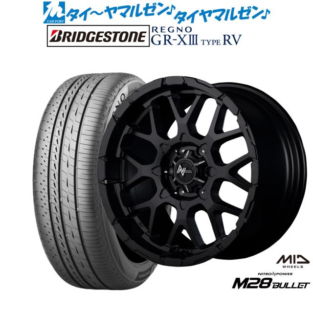 MID ナイトロパワー M28 バレット 16インチ 6.5J ブリヂストン REGNO レグノ GR-XIII(GR-X3) TYPE RV 215/65R16 サマータイヤ ホイール4本セット