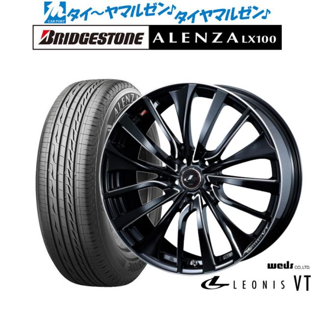 ウェッズ レオニス VT パールブラック/サイドマシニング 17インチ 6.5J ブリヂストン ALENZA アレンザ LX100 215/60R17 96H サマータイヤ ホイール4本セット