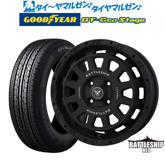 BADX ロクサーニ バトルシップ NEO(ネオ)(4-100) 15インチ 4.5J グッドイヤー GT-エコ ステージ 165/65R15 サマータイヤ ホイール4本セッ