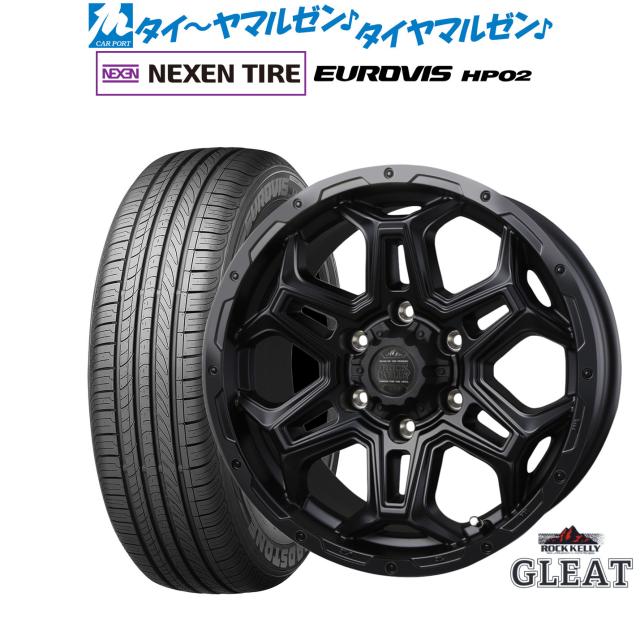 車のパーツ タイヤ、ホイール BADX ロックケリー ROCK KELLY グリート Black Edition(6穴) 16インチ