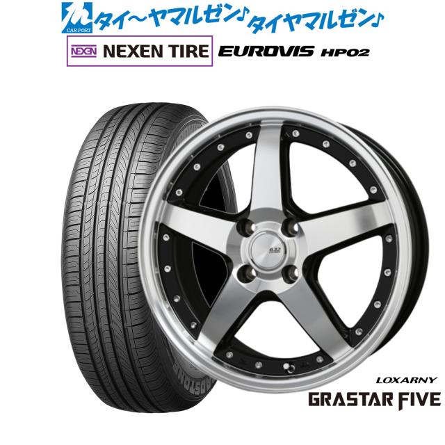 BADX ロクサーニ グラスターファイブ 15インチ 4.5J NEXEN ネクセン ロードストーン ユーロビズ HP02 165/65R15 サマータイヤ ホイール4本セットの通販は