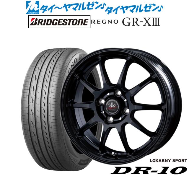 BADX ロクサーニスポーツ DR-10 14インチ 4.5J ブリヂストン REGNO レグノ GR-XIII(GR-X3) 155/65R14 サマータイヤ ホイール4本セット