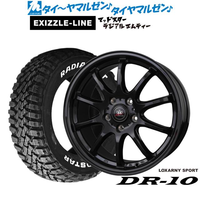 BADX ロクサーニスポーツ DR-10 18インチ 7.5J エクシズルライン MUDSTAR マッドスター RADIAL(ラジアル) M/T 235/55R18 サマータイヤ ホイール4本セット