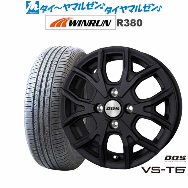 BADX DOS(DOS) VS-T6 14インチ 4.5J WINRUN ウインラン R380 165/70R14 サマータイヤ ホイール4本セット