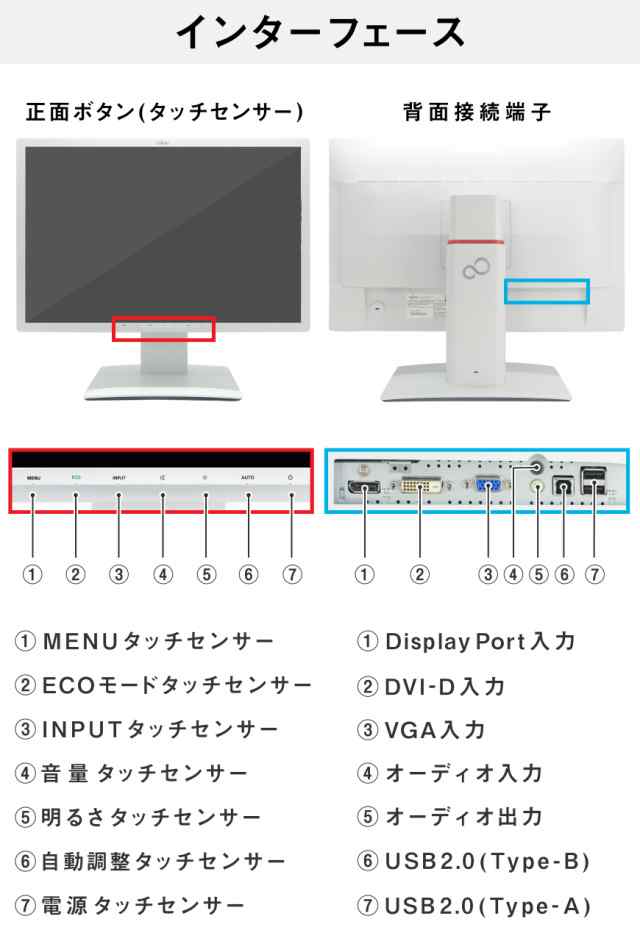 富士通 VL-B24W-7A 液晶 モニター 24インチ ワイド WUXGA 1920×1200