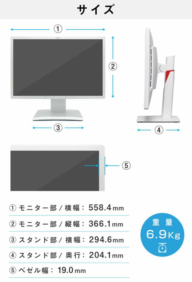 ショッピング安い 福袋 24インチ NEC液晶 解像度1920×1200 HDMI DP DVI