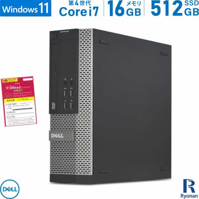 DELL OptiPlex SFF おまかせ 第4世代 Core i7 メモリ:16GB 新品SSD ...