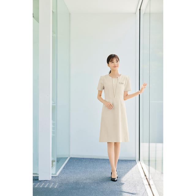 en joie アンジョア ワンピース 7号〜15号 レディース 吸汗 速乾 防透