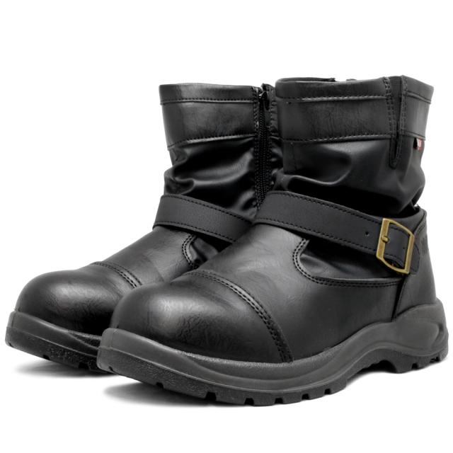 安全靴 エドウィン エンジニアセーフティーブーツ ESM-500 26 ダークブラウン 安全靴 ブーツ 長靴 鉄先芯 エンジニアブーツ 幅広 4e スニーカー設計