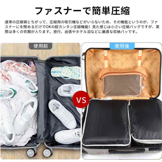 送料無料お手入れ要らず 新品 旅行用圧縮袋 トラベルポーチ SSサイズ