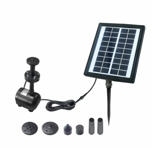ソーラー噴水ポンプ LEDライト付き  ソーラーパネル 太陽光発電 蓄電 夜間使用可能 ガーデン用に LEDライト付き 夜間点灯 SDBL280の通販は 5,561円