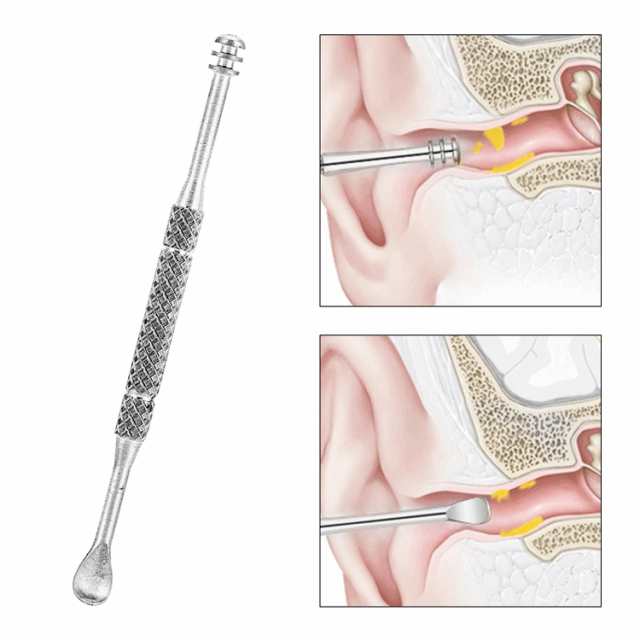 チタン合金製耳かき＆爪楊枝2本セット 携帯用 強度・耐食性抜群 密閉