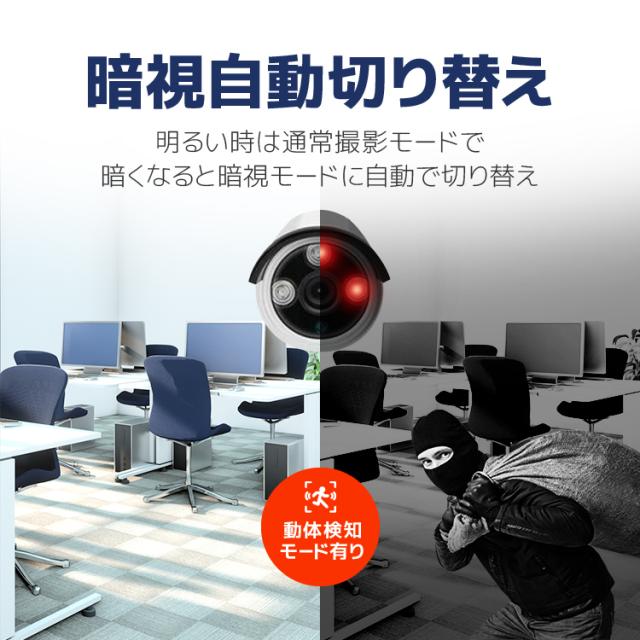 ワイヤレス防犯システム 12インチモニター付きワイヤレスNVR＋ワイヤレスカメラ2台 ワイヤレス防犯カメラセット 屋内・屋外両用 WF6112_4