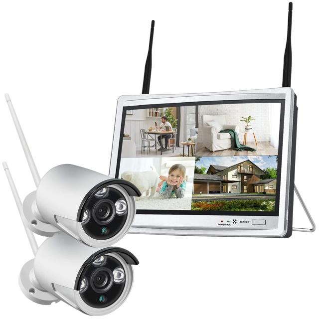ワイヤレス防犯システム 12インチモニター付きワイヤレスNVR＋ワイヤレスカメラ2台 ワイヤレス防犯カメラセット 屋内・屋外両用 WF6112_9