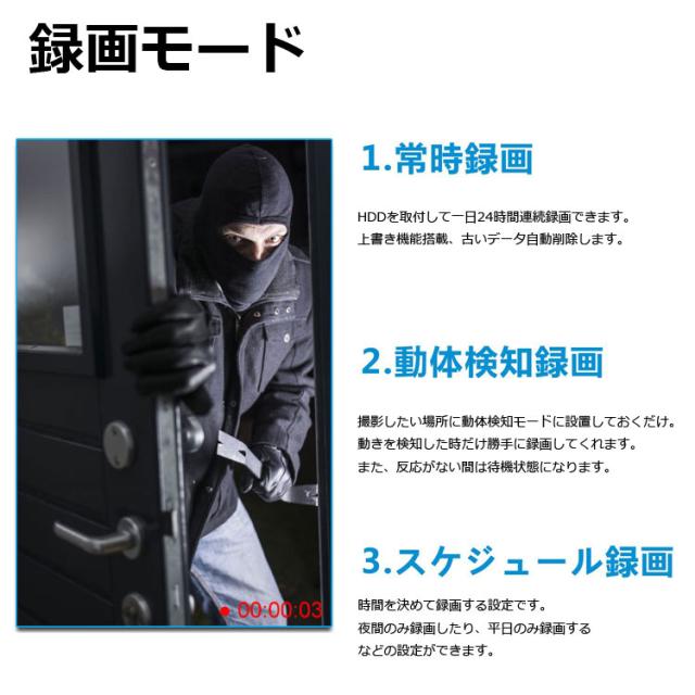 4CHデジタルレコーダー＋CCTVカメラ+20M映像ケーブル 防犯カメラセットBNC端子4個付き 暗視防水防犯カメラDVR6404CT100SET