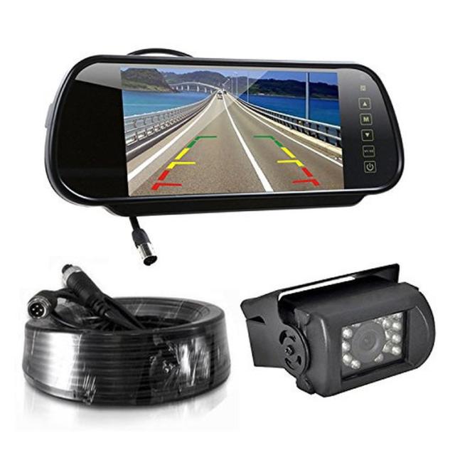 ORIGIN 12/24V両対応 ルームミラーバックカメラセット SHARP CCDレンズ 重機 トラック  RM71SETPRO