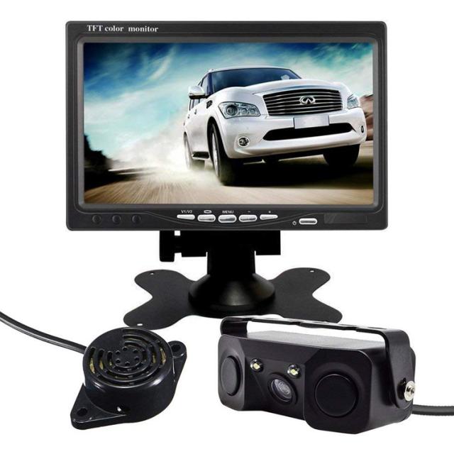 パーキングセンサー+バックカメラ+車載オンダッシュモニターセット  OMT70PSBC3IN1の通販は 5,678円