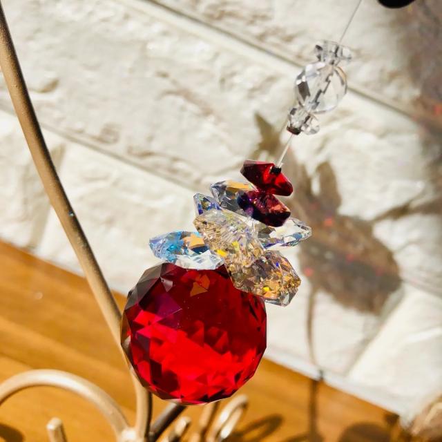 フラワーシェル スワロフスキー ボルドー サンキャッチャー スタンド付き 限定1点もの 天然石 スタンド吊り下げ インテリア お祝いの通販はau Pay マーケット Rafa Select Au Pay マーケット店