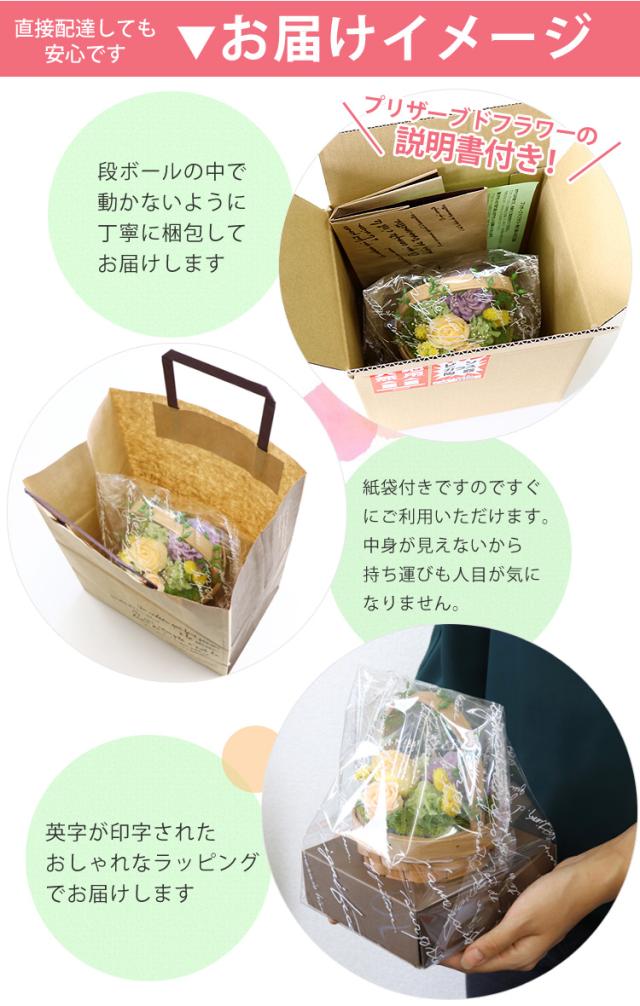 母の日 プリザーブドフラワー はないろバスケット アレンジメント 母の ...