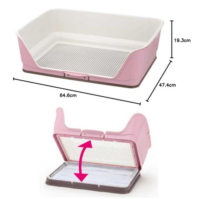 リッチェル　お掃除簡単ステップ壁付トイレ　ワイド　ライトピンクの通販は