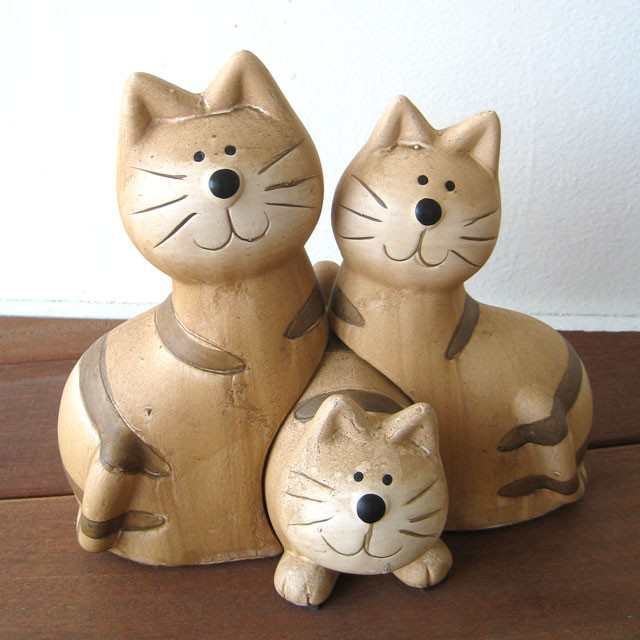 猫 ネコ置物 ねこグッズ 猫雑貨 アジアン雑貨 ギフト かわいい 陶器の通販はau Pay マーケット ウッドギャラリー樹
